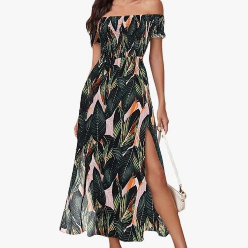 Boho Floral Print Off Shoulder Dress - Perfect for Every Adventure!